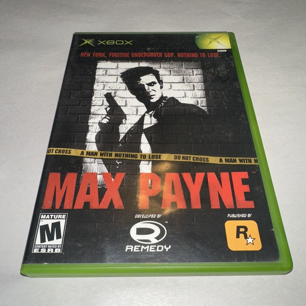 Max Payne (Microsoft Xbox, 2001) Game CIB Complete w/ Manual